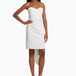 Amsale Strapless Silk Faille Bow Dress